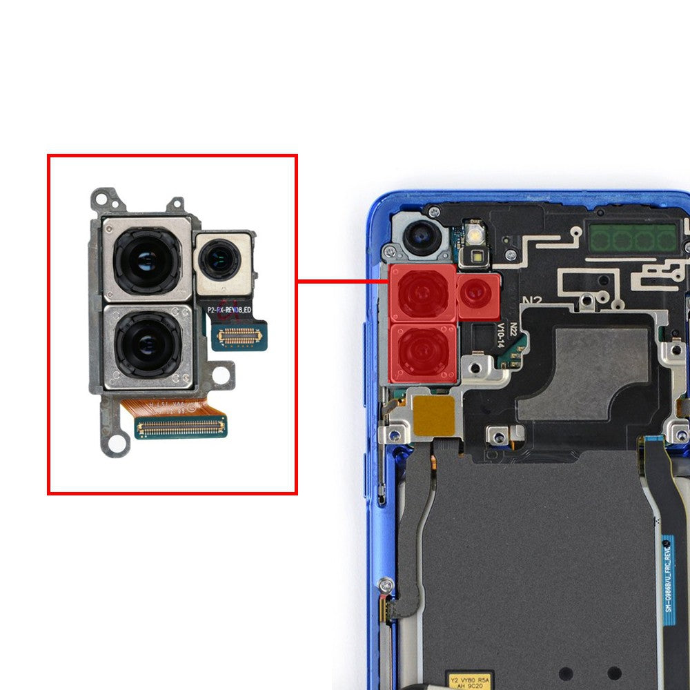 64MP+12MP Rear Camera for Samsung Galaxy S20 Plus G985F / G986B GH96-13051A (Gold) 64MP+12MP Rear Camera for Samsung Galaxy S20 Plus G985F / G986B GH96-13051A (Gold)